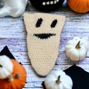 Happy ghost newborn crochet cocoon photo prop